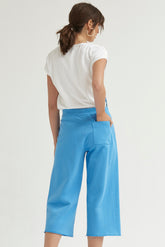 COTTON PLUSH CULOTTE TROUSERS